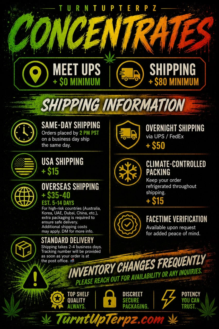 TurntUpTerpz shipping information